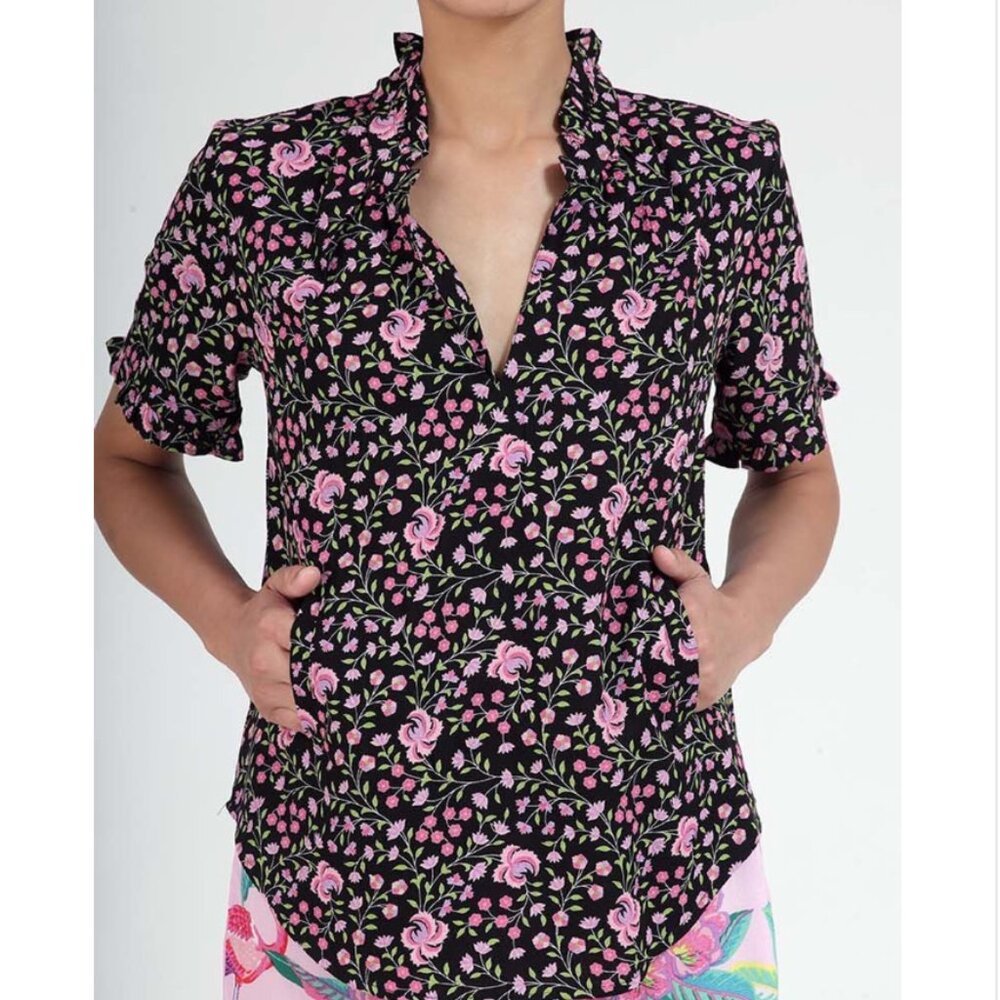 Banjanan Ebisu Top Pansy Black